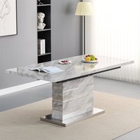 Product photograph of Parini Small Extending Dining Table In Magnesia Marble Effect from Furniture in Fashion
