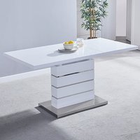 Product photograph of Parini Small Extending High Gloss Dining Table In White from Furniture in Fashion