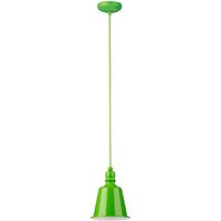 Product photograph of Parista Metal Bell Design Shade Pendant Light In Lime Green from Furniture in Fashion