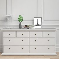 Product photograph of Paroya Wooden Chest Of 8 Drawers In White from Furniture in Fashion