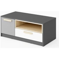 Product photograph of Pearl Kids Wooden Tv Stand With 1 Door 1 Drawer In Graphite from Furniture in Fashion