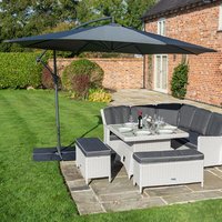 Product photograph of Peebles Fabric Overhang Parasol With Powder Coat Steel Frame from Furniture in Fashion