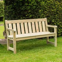 Product photograph of Pelham Large Wooden Garden Seating Bench In Ash Grey from Furniture in Fashion
