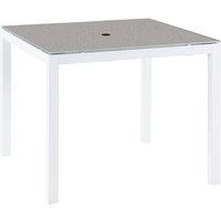 Product photograph of Pengta Outdoor 90cm Ceramic Dining Table In Stone And White from Furniture in Fashion