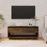 Product photograph of Perdy Wooden Tv Stand With 2 Drawers In Smoked Oak from Furniture in Fashion