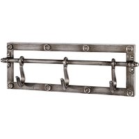 Product photograph of Pierce Metal Wall Hung 3 Hooks Coat Rack In Anthracite from Furniture in Fashion