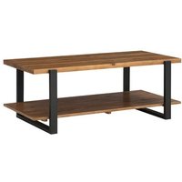 Product photograph of Pierre Pine Wood Coffee Table With Shelf In Rustic Oak from Furniture in Fashion