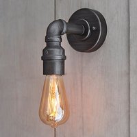 Product photograph of Pipe Industrial Designer Wall Light In Aged Pewter from Furniture in Fashion