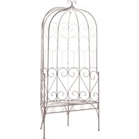Product photograph of Piper 95cm Wrought Iron Garden Seating Bench In Antique Brown from Furniture in Fashion