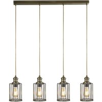 Product photograph of Pips 4 Lights Bar Pendant Light In Antique Brass from Furniture in Fashion