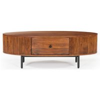 Product photograph of Plano Acacia Wood Coffee Table With 1 Drawer In Walnut from Furniture in Fashion