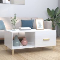 Product photograph of Plano High Gloss Coffee Table With 1 Flap In White from Furniture in Fashion