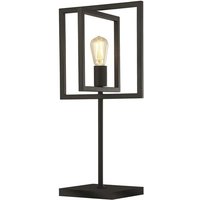 Product photograph of Plaza Square Metal Table Lamp In Matt Black from Furniture in Fashion