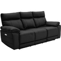 Product photograph of Posit Electric Recliner Leather 3 Seater Sofa In Black from Furniture in Fashion