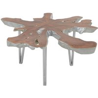 Product photograph of Praecipua Wooden Coffee Table In Natural And Silver from Furniture in Fashion