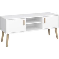 Product photograph of Praia Wooden Tv Stand With 2 Doors In Pure White from Furniture in Fashion