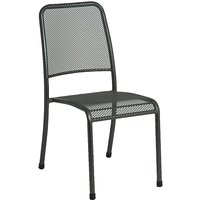 Product photograph of Prats Outdoor Metal Stacking Dining Chair In Grey from Furniture in Fashion