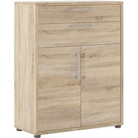 Product photograph of Prax 2 Doors 2 Drawers Office Storage Cabinet In Oak from Furniture in Fashion