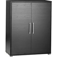 Product photograph of Prax 2 Doors 2 Shelves Office Storage Cabinet In Black from Furniture in Fashion