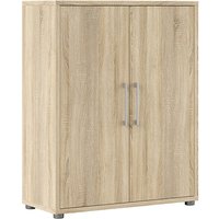 Product photograph of Prax 2 Doors 2 Shelves Office Storage Cabinet In Oak from Furniture in Fashion