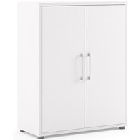 Product photograph of Prax 2 Doors 2 Shelves Office Storage Cabinet In White from Furniture in Fashion