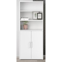 Product photograph of Prax 2 Doors 5 Shelves Office Storage Cabinet In White from Furniture in Fashion