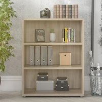 Product photograph of Prax Wooden 2 Shelves Home And Office Bookcase In Oak from Furniture in Fashion