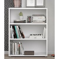 Product photograph of Prax Wooden 2 Shelves Home And Office Bookcase In White from Furniture in Fashion