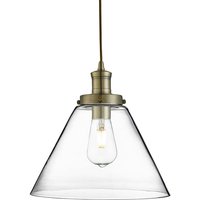 Product photograph of Pyramid 1 Light Glass Shade Pendant Light In Antique Brass from Furniture in Fashion