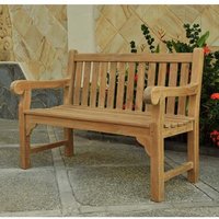 Product photograph of Quin Teak Wooden Garden 2 Seater Bench Teak from Furniture in Fashion