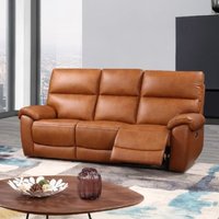 Product photograph of Radford Leather 3 Seater Sofa In Tan from Furniture in Fashion