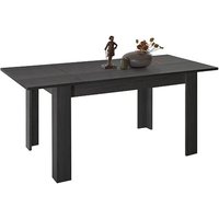 Product photograph of Raya Wooden Extending Dining Table In Black Oak from Furniture in Fashion