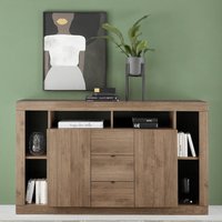 Product photograph of Raya Wooden Sideboard With 2 Doors 3 Drawers In Mercure from Furniture in Fashion