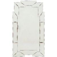 Product photograph of Raze Cut Out Design Wall Bedroom Mirror In Antique Silver Frame from Furniture in Fashion