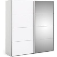 Product photograph of Reck I Mirrored Wardrobe With 2 Sliding Doors In White from Furniture in Fashion