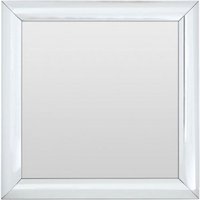 Product photograph of Recon Square Wall Bedroom Mirror In Thick Silver Frame from Furniture in Fashion