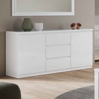 Product photograph of Regal High Gloss Sideboard With 2 Doors 3 Drawers In White from Furniture in Fashion