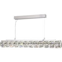Product photograph of Remy Led Tube Bar Pendant Light In Chrome With Crystal Trim from Furniture in Fashion