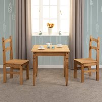 Product photograph of Revolution Wooden Dining Table With 2 Chairs In Waxed Pine from Furniture in Fashion