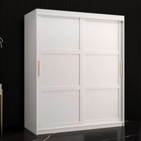 Product photograph of Rieti I Wooden Wardrobe 2 Sliding Doors 150cm In White from Furniture in Fashion