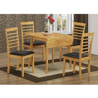 Product photograph of Rivero Drop Leaf Dining Table Square In Light Oak And 4 Chairs from Furniture in Fashion