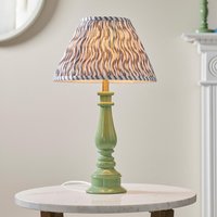 Product photograph of Riyadh Pearl Grey 30cm Shade Resin Table Lamp In Cotswold Green from Furniture in Fashion