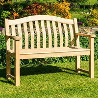 Product photograph of Robalt Outdoor Turnberry Wooden 4ft Seating Bench In Natural from Furniture in Fashion