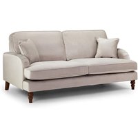Product photograph of Robert Plush Velvet 3 Seater Sofa In Beige from Furniture in Fashion