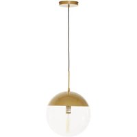 Product photograph of Rocklin Clear Glass Shade Pendant Ceiling Light In Gold from Furniture in Fashion