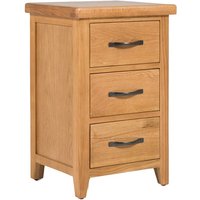 Product photograph of Romero Wooden Bedside Cabinet With 3 Drawers In Natural from Furniture in Fashion