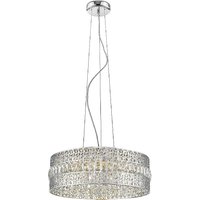 Product photograph of Rosalin 7 Light Glitzy Crystal Pendant Light In Chrome from Furniture in Fashion