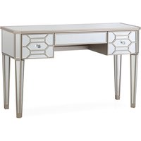 Product photograph of Rose Mirrored Dressing Table With 3 Drawers In Silver from Furniture in Fashion