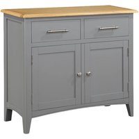 Product photograph of Roswell Wooden Sideboard 2 Doors 2 Drawers In Mid Oak And Grey from Furniture in Fashion