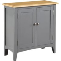 Product photograph of Roswell Wooden Sideboard With 2 Doors In Mid Oak And Grey from Furniture in Fashion